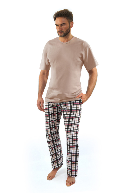 Piżama męska krótki rękaw, długie spodnie 2187/27 Sesto Senso