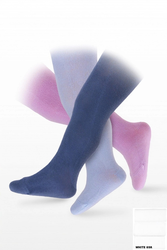 Rajstopy dziecięce gładkie 56-86 W1800007 Wola - biały 05A