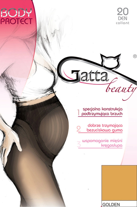 BODY PROTECT - Rajstopy ciążowe 20 DEN Gatta - golden