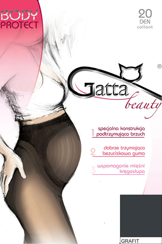 BODY PROTECT - Rajstopy ciążowe 20 DEN Gatta - grafit