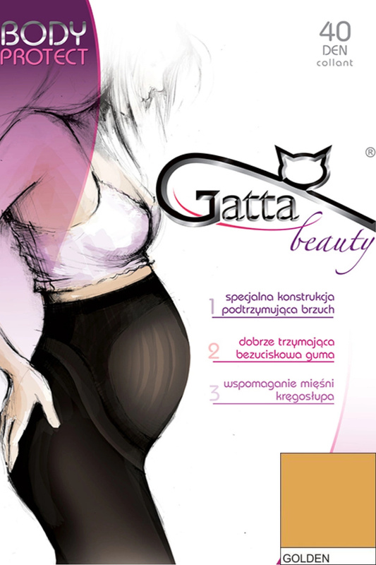 BODY PROTECT - Rajstopy ciążowe 40 DEN Gatta - golden