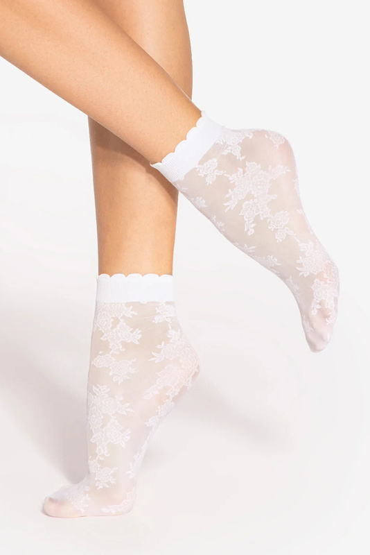Skarpetki damskie rajstopowe Spring Vibes wz.11 bianco Gatta