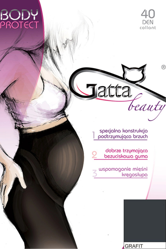 BODY PROTECT - Rajstopy ciążowe 40 DEN Gatta - grafit