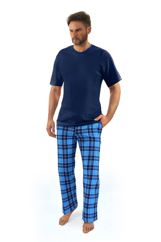 Piżama męska krótki rękaw, długie spodnie 2629/13 Sesto Senso