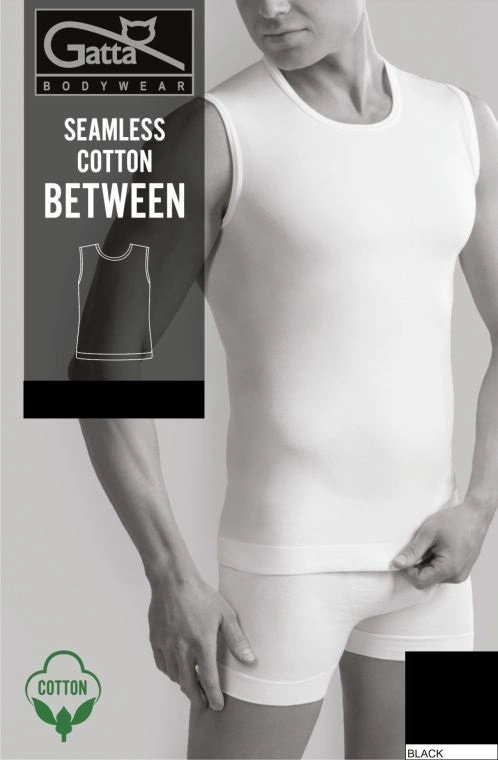 Koszulka męska Seamless Cotton Between Gatta - czarny