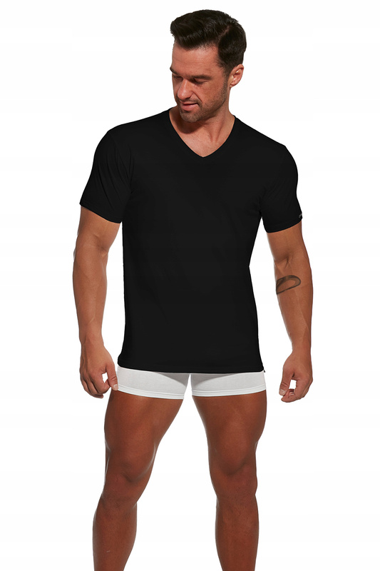 Koszulka męska Authentic 201 Cornette - czarny