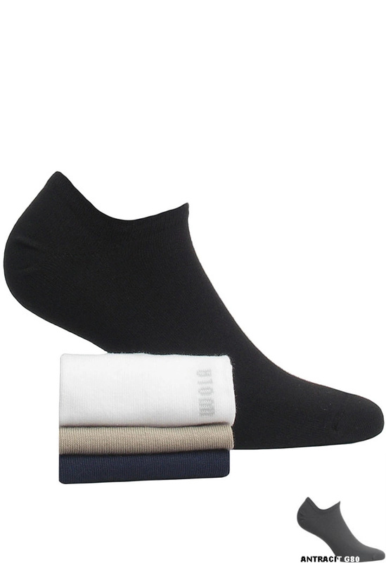 Stopki męskie gładkie W91000 Wola - antracyt G80