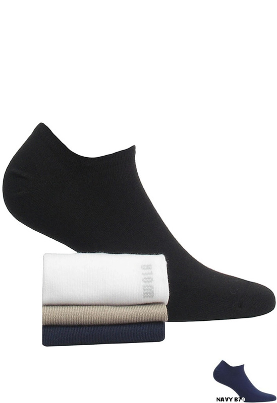 Stopki męskie gładkie W91000 Wola - navy B79