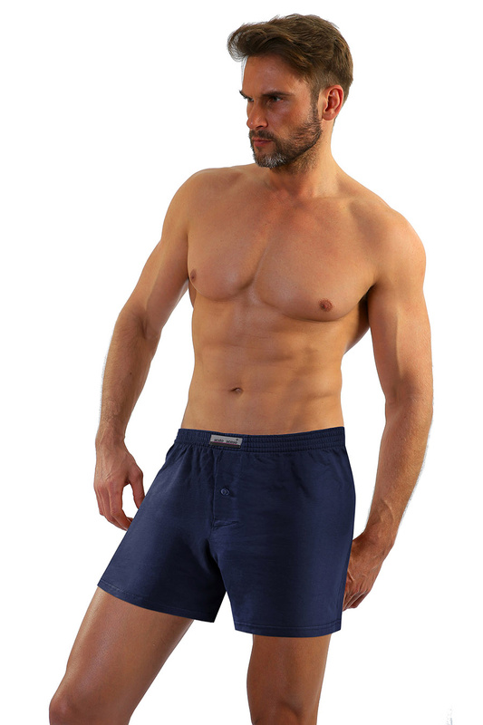 Bokserki męskie luźne gładkie PANTHER granatowe Sesto Senso