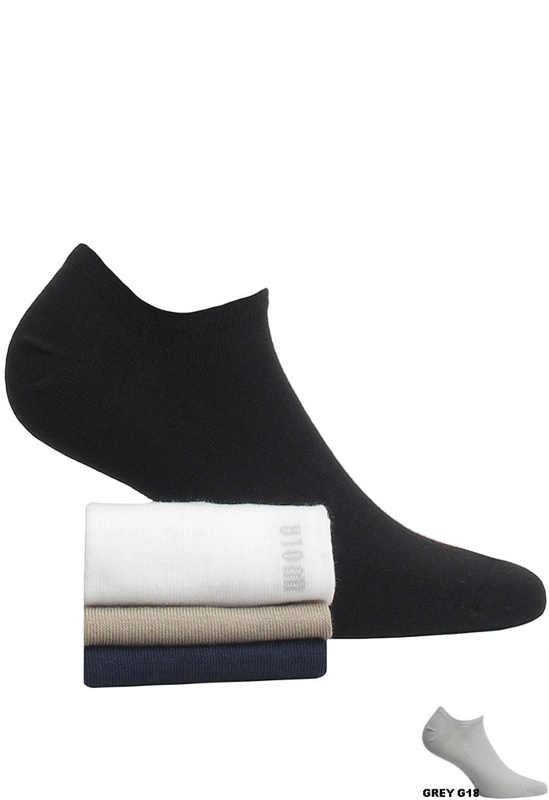 Stopki męskie gładkie W91000 Wola - szary G18