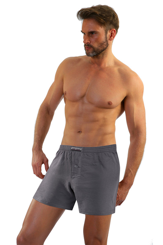 Bokserki męskie luźne gładkie PANTHER grafitowe Sesto Senso