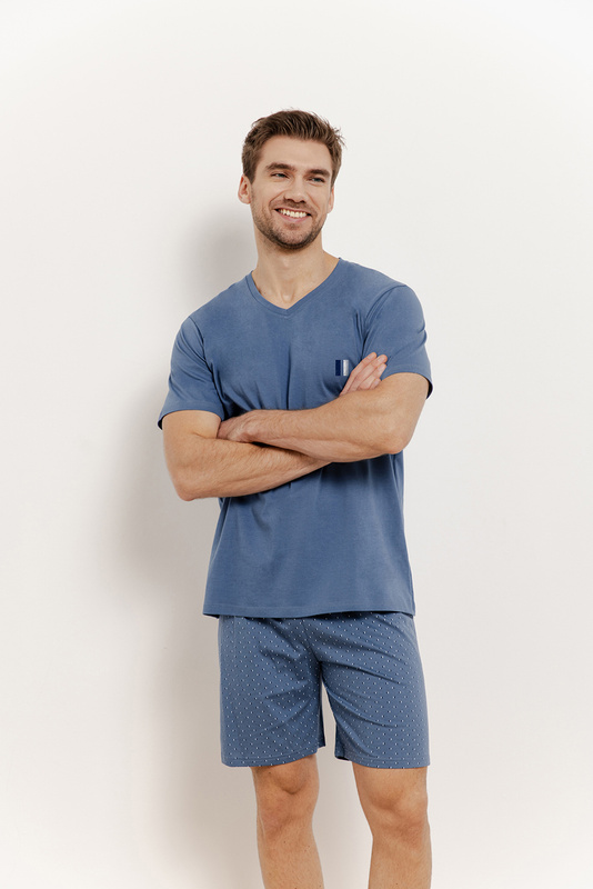 Piżama męska krótki rękaw, szorty Henry 3397 S/S 25 Taro